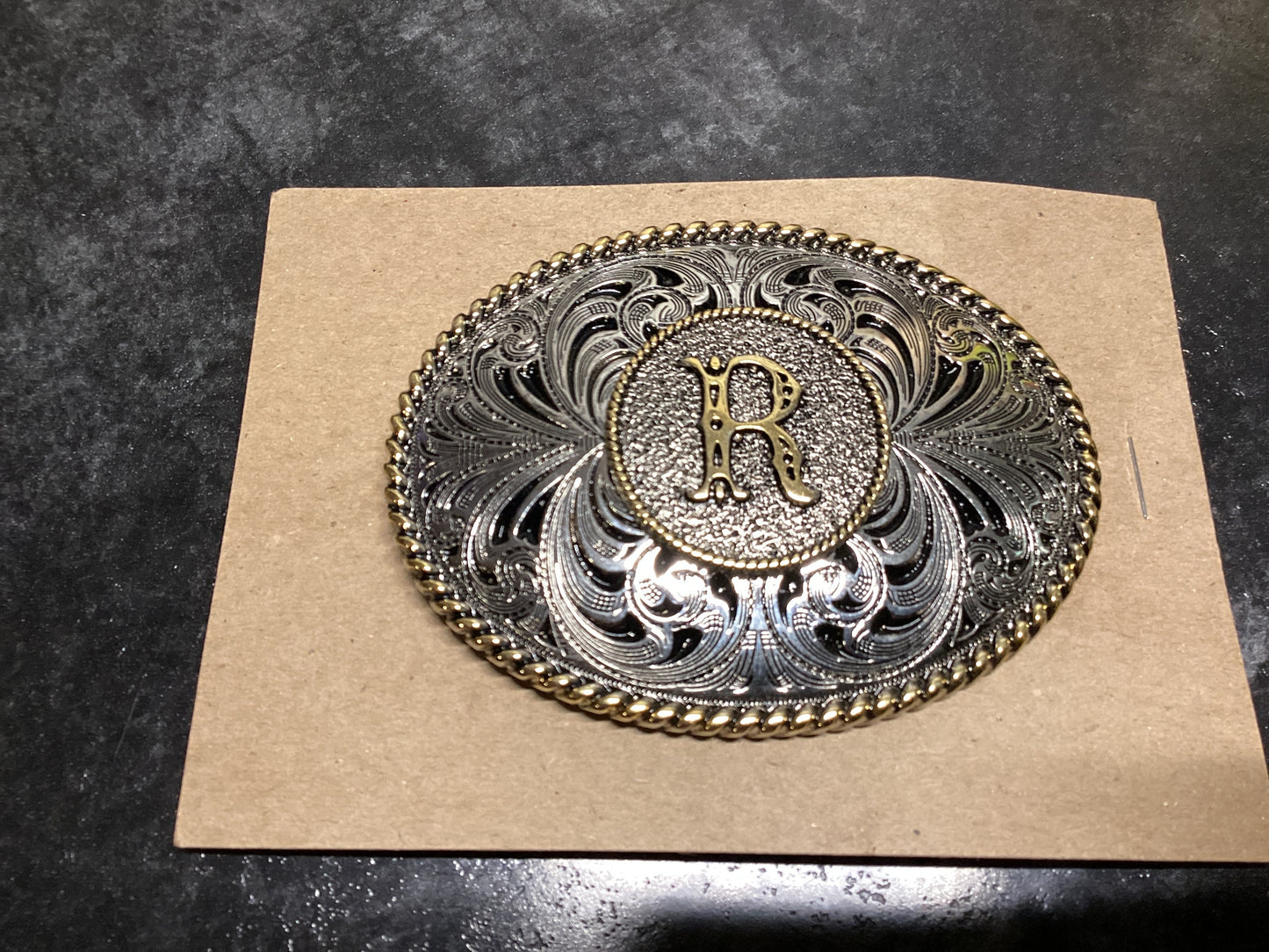Oval Initial Belt Buckles