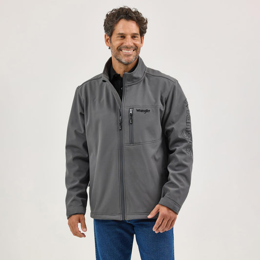 Wrangler Logo Trail Jacket- Dark Shadow Gray