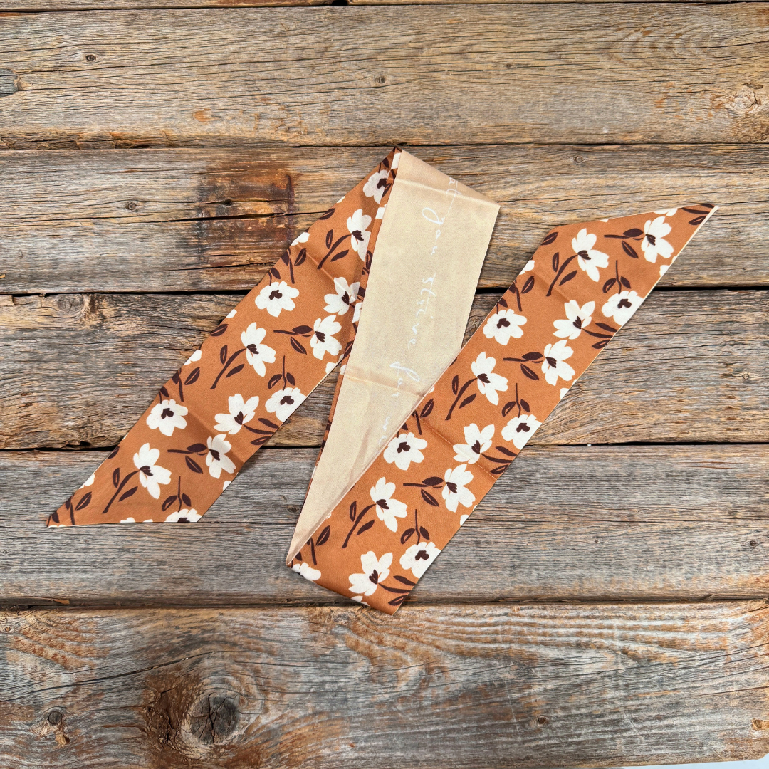 Brown and Cream Skinny Cowgirl Necktie
