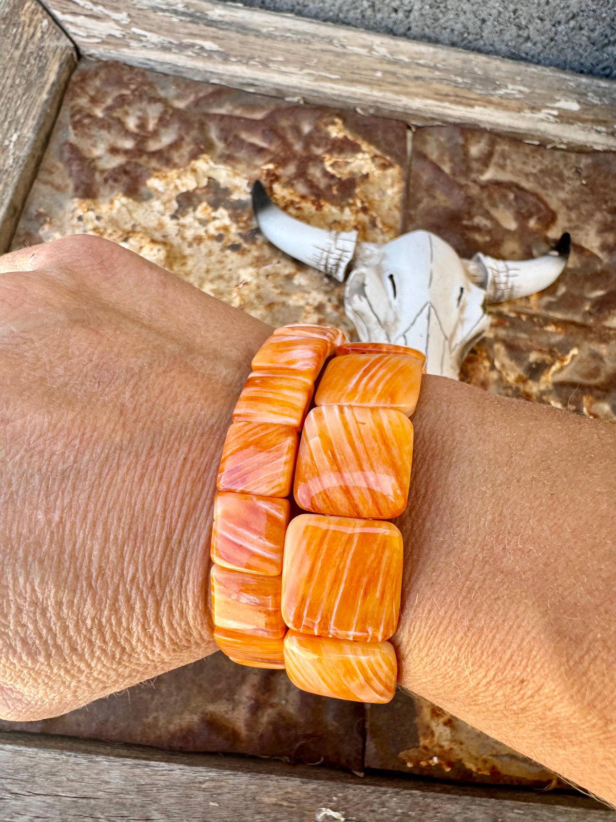Large Orange Spiny Oyster Bracelet