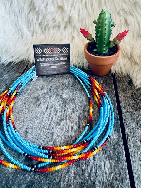 Southwest Seed Bead Western Choker