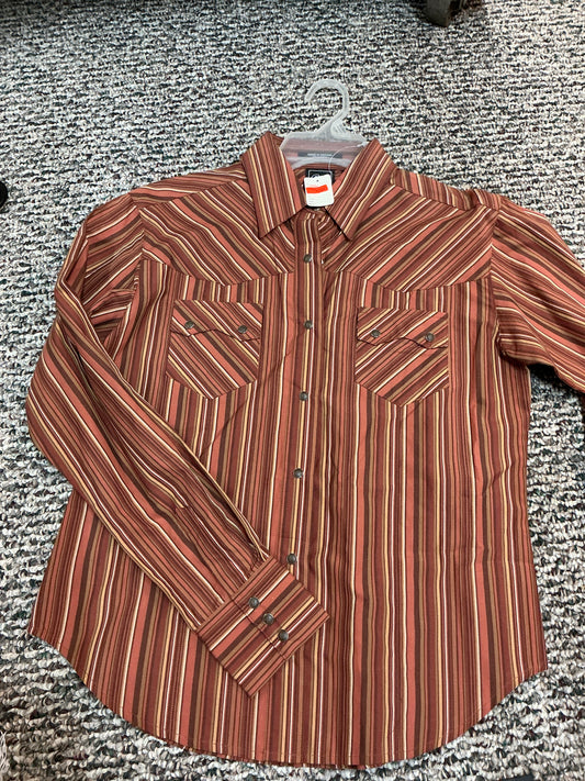 Cruel Girl Retro Striped Button Up