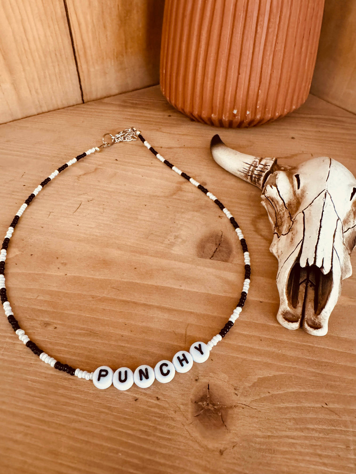 Checkered Seed Bead Western Choker