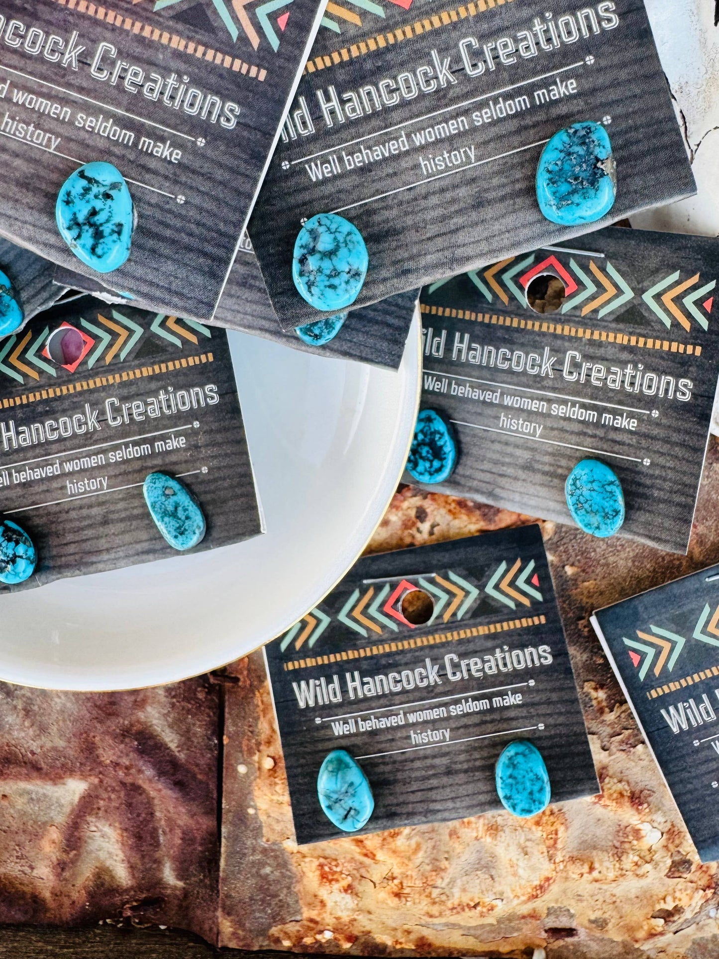 Kingman Turquoise Nugget Earrings