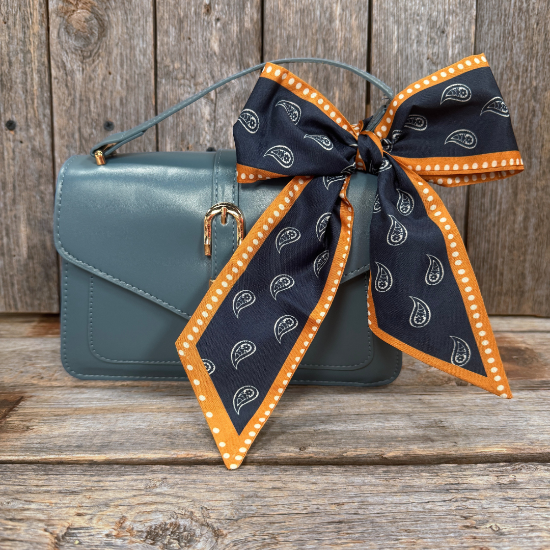 Navy and Rust Skinny Cowgirl Necktie