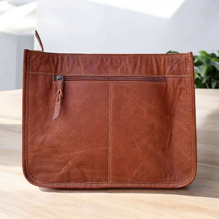 Quarter horse tooled leather crossbody bag 