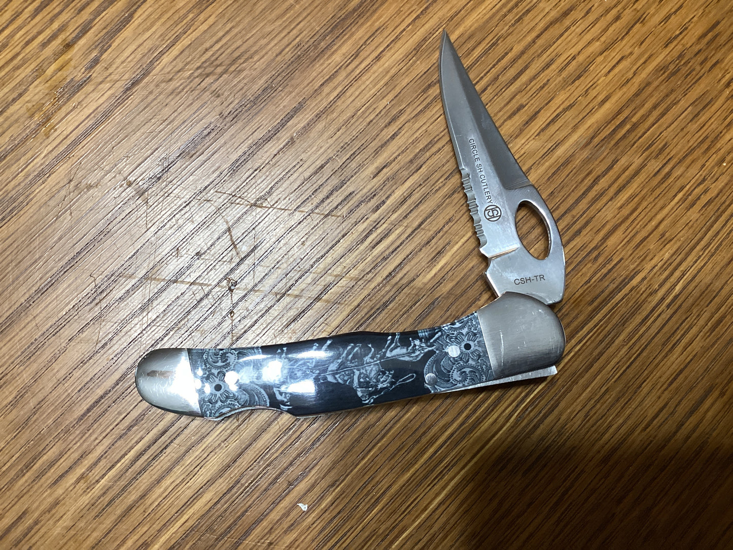 Circle SH Knife Team Roper Folding Blade