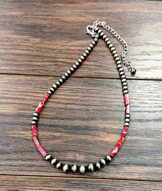 18" Handmade Navajo Gemstone Necklace