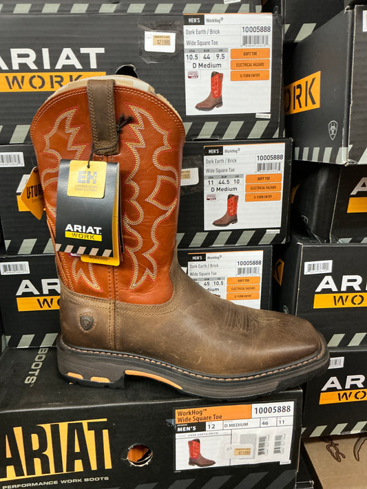 Ariat WorkHog Dark Earth & Brick