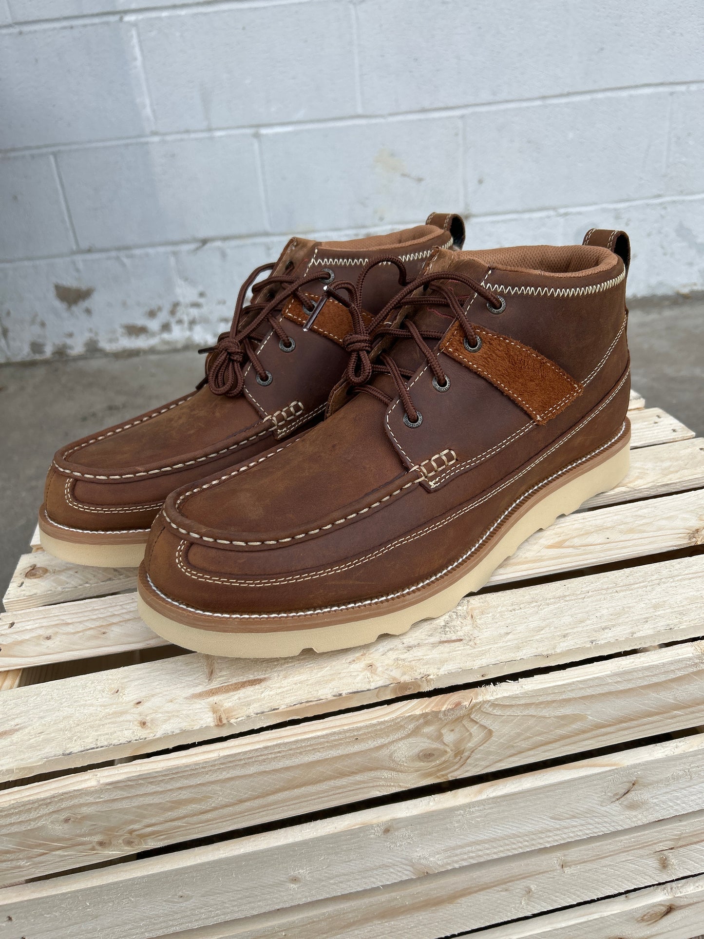Men’s 4” Wedge Sole Boot by Twisted X-Oiled Saddle