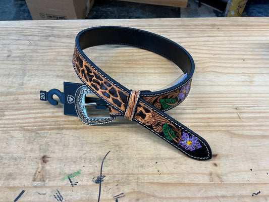 Ariat® Youth 1 1/4" Cheetah Belt-Kids