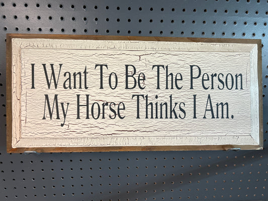 My Horse…