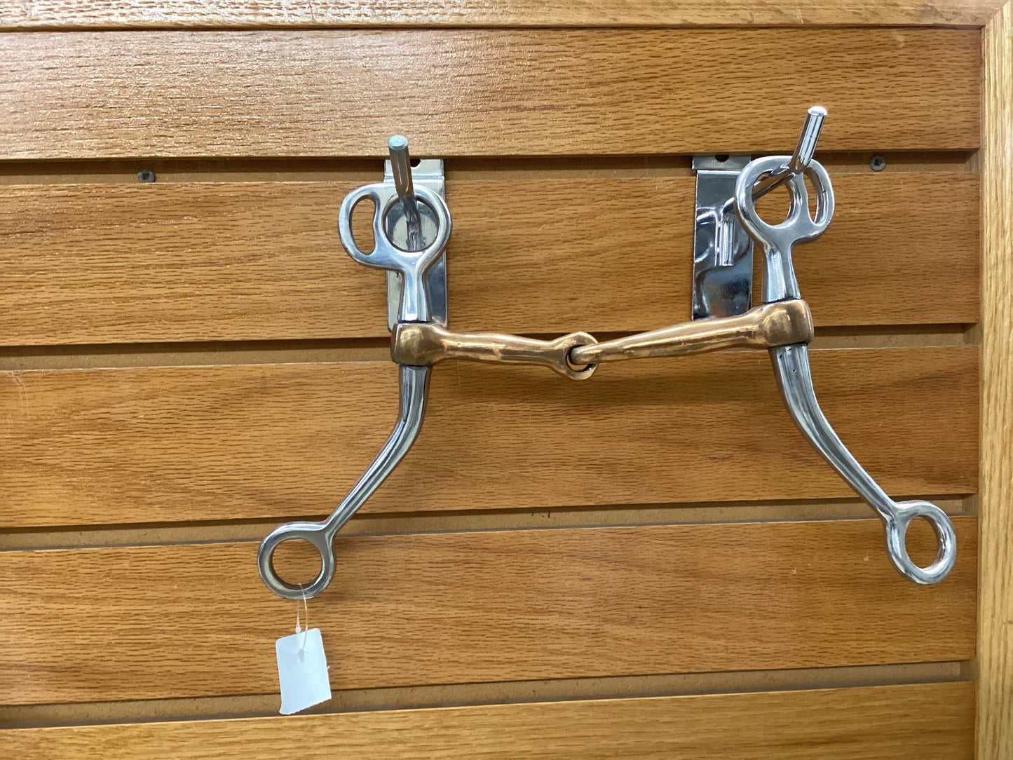 Curved Shank Copper/Stainless Steel Jointed Snaffle bit