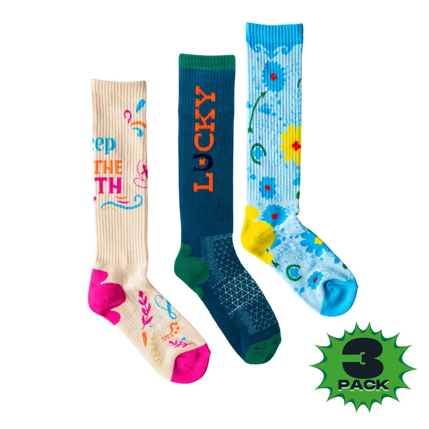 Lucky Chuck Performance Socks- 3 pack