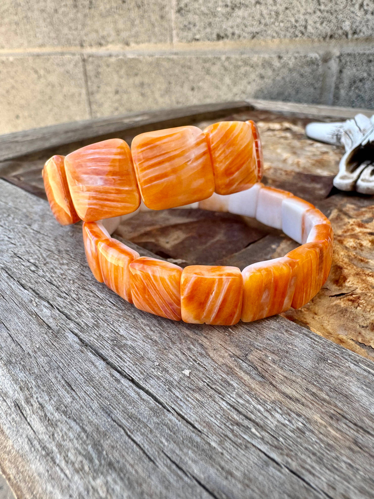 Large Orange Spiny Oyster Bracelet