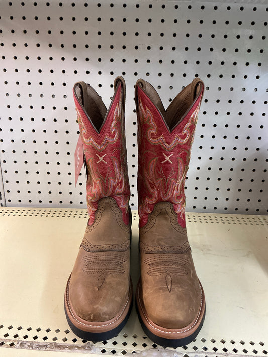 Twisted X Red Round Toe-CLEARANCE