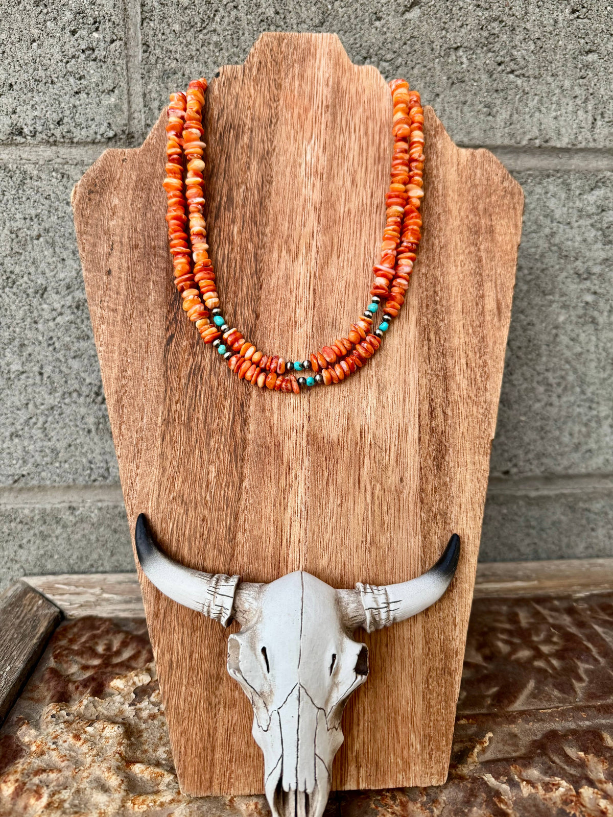 Spiny Oyster Necklace/Western Turquoise Necklace/Southwest