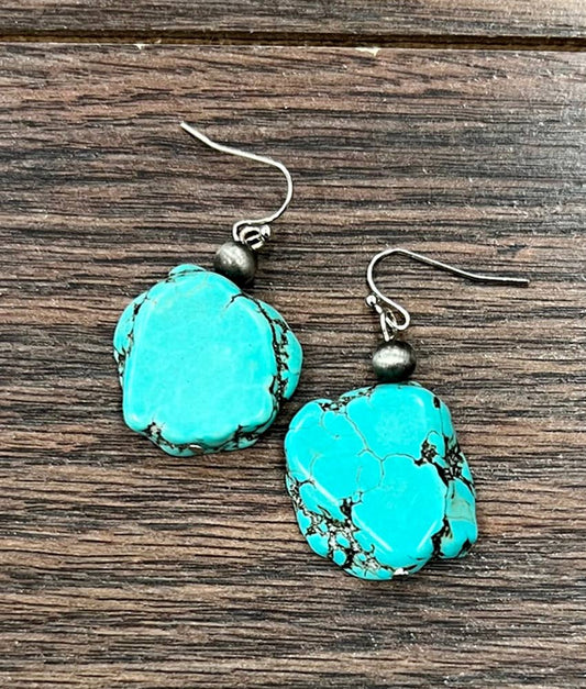 1.2" Handmade Slab Earrings