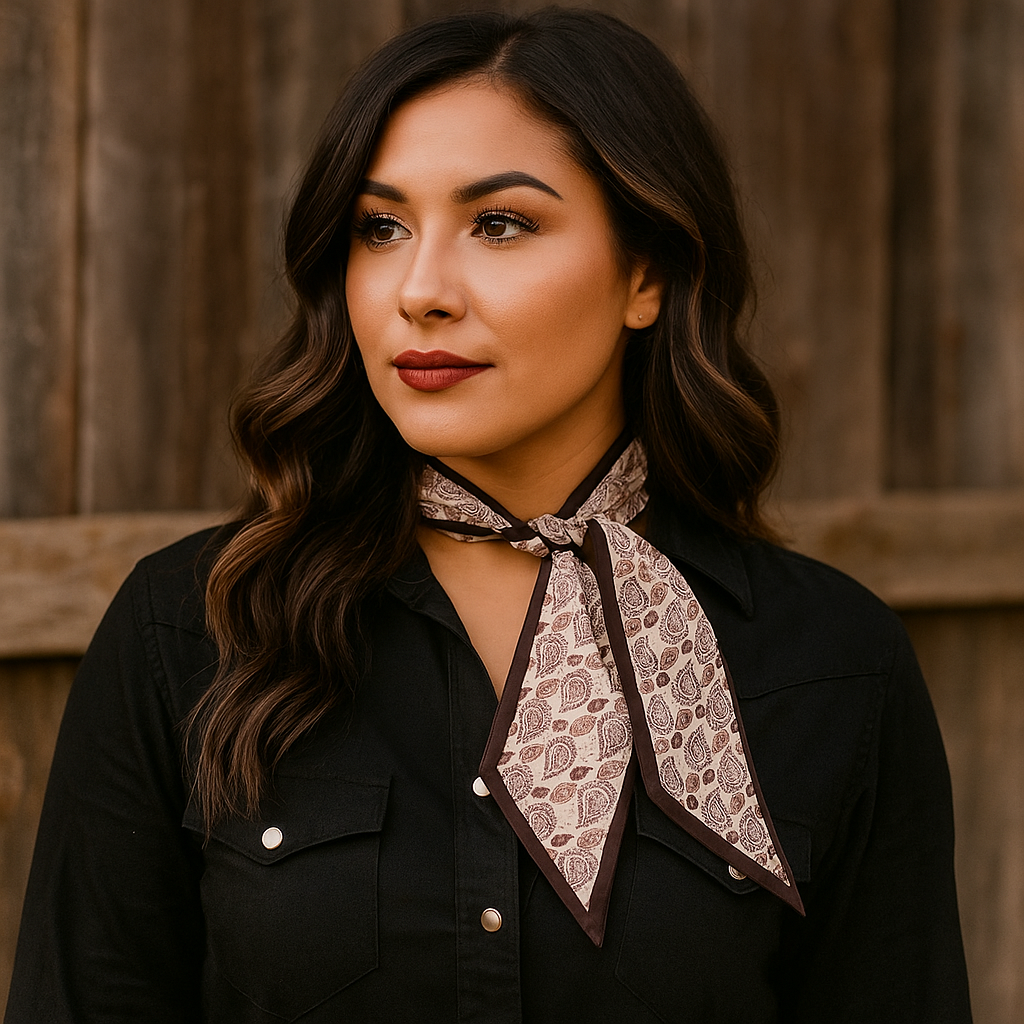 Black and Brown Skinny Cowgirl Necktie