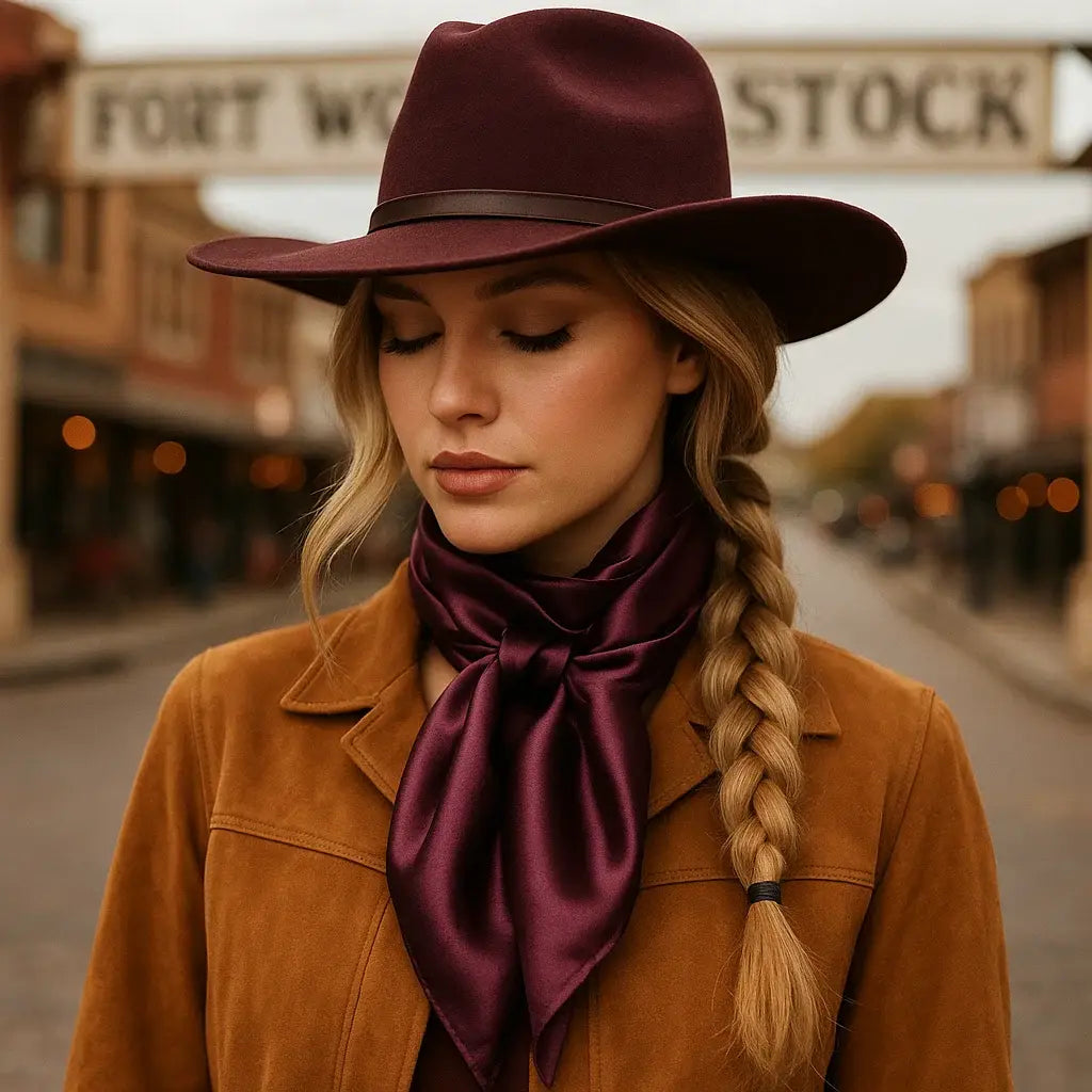 35X35" Solid Plum Wild Rag / Scarf WRS21