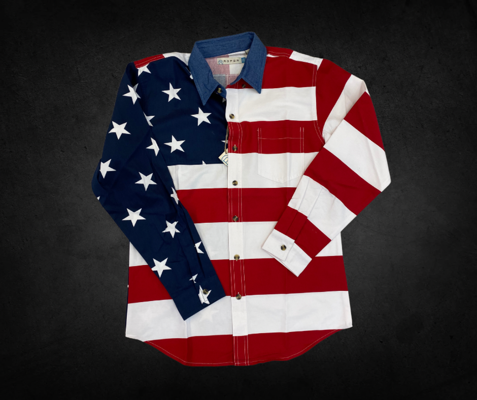 Stars & Stripes Kids Long Sleeve Shirt