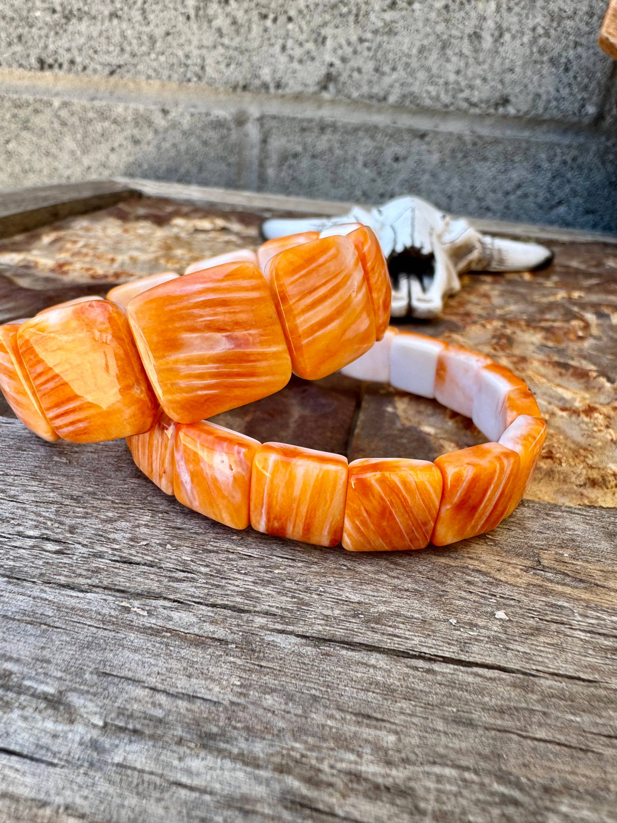 Large Orange Spiny Oyster Bracelet