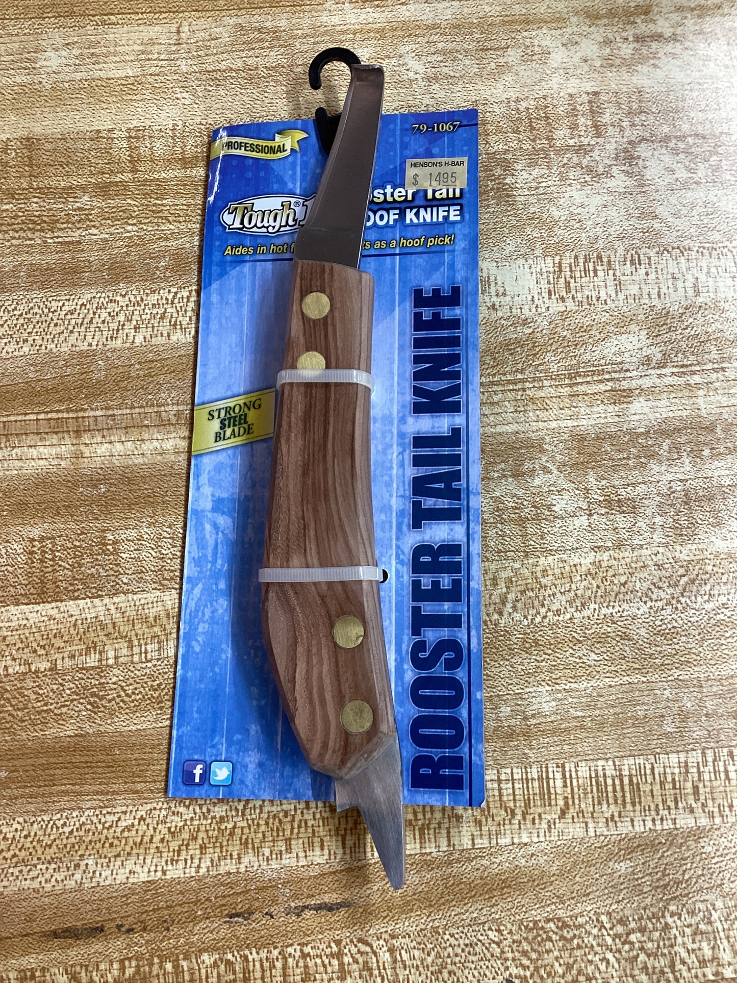 Rooster Tail Hoof Knife by Tough 1