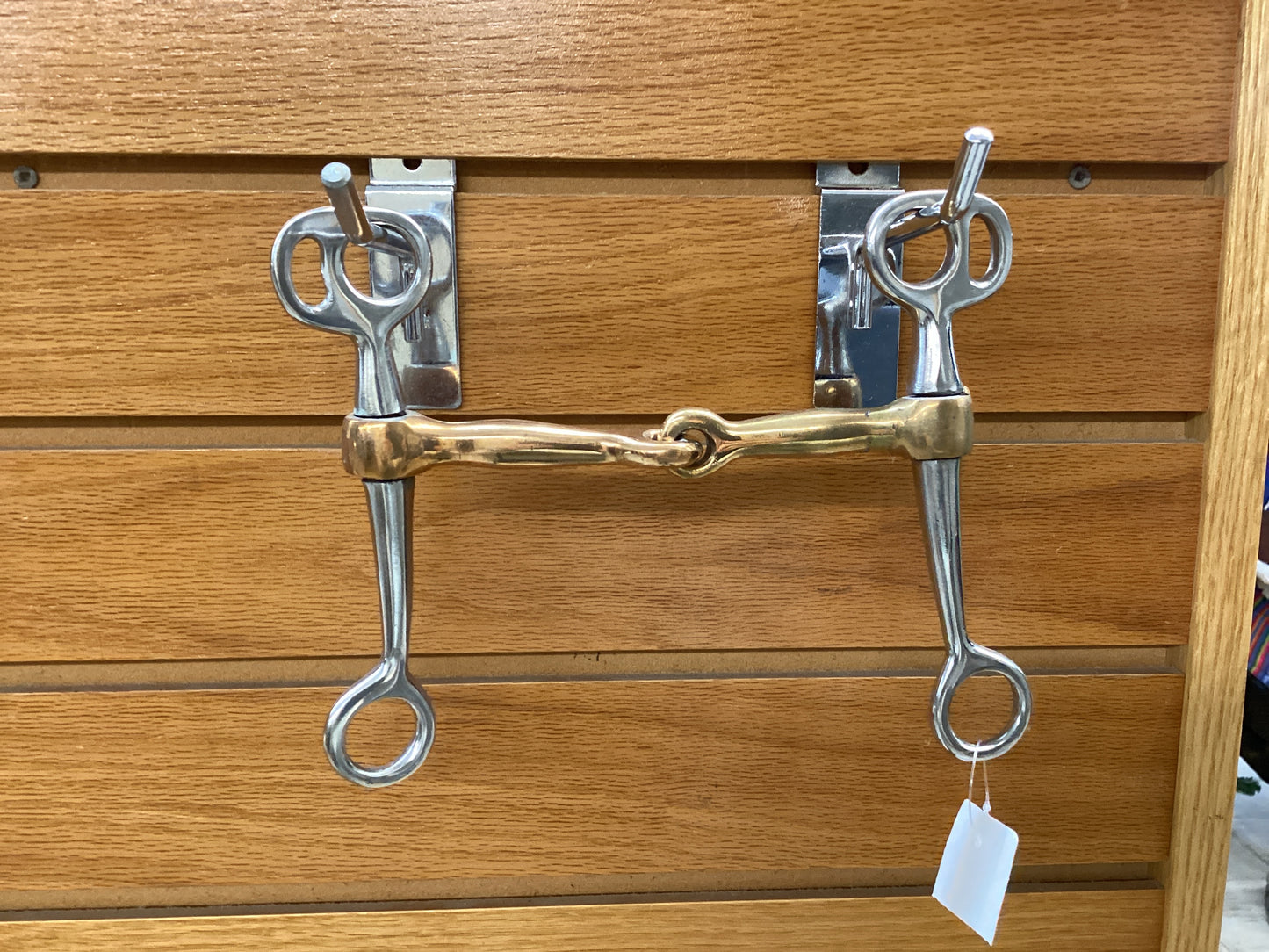 Small Copper/Stainless Steel Jointed Snaffle on Shank bit