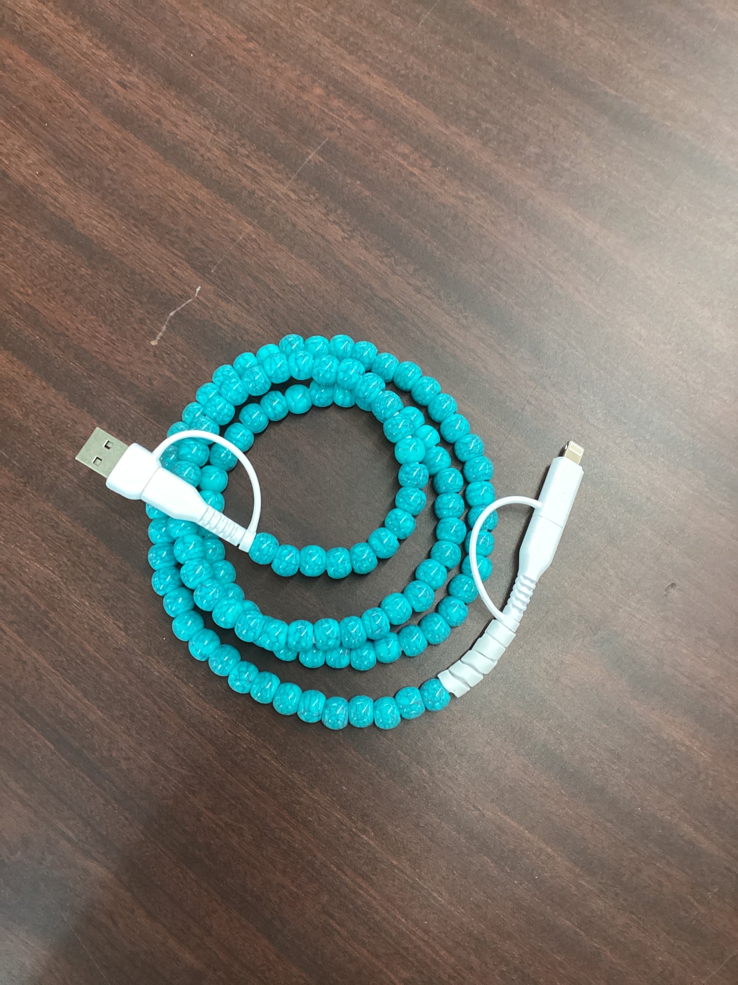 Turquoise beaded charger