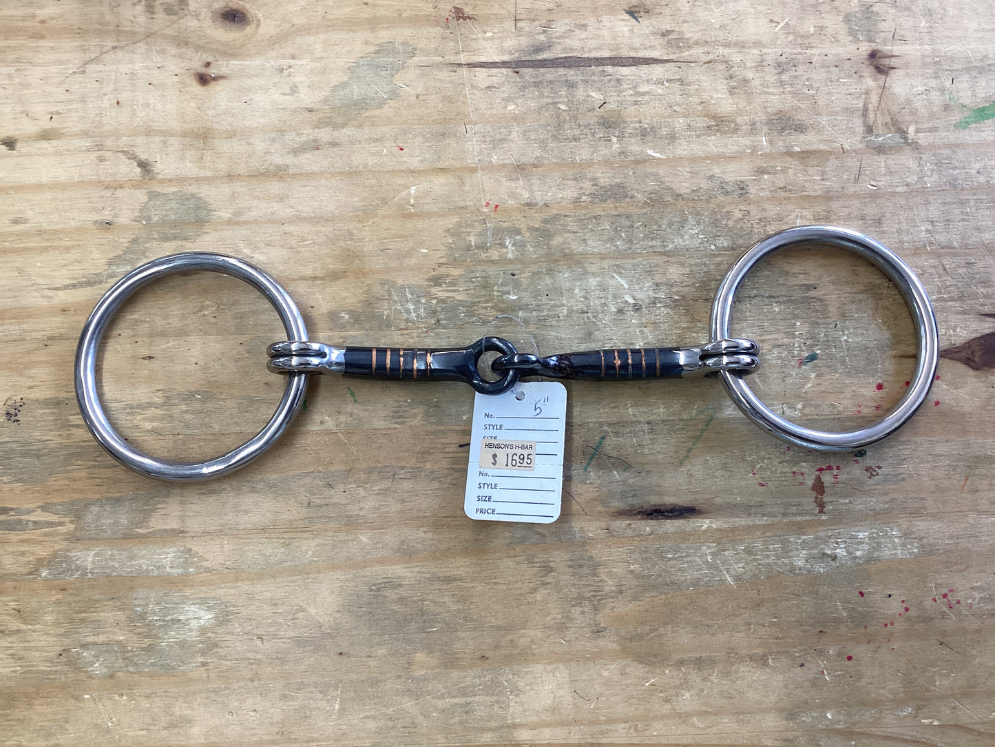 5” Patterned Thick Jointed Snaffle Bit