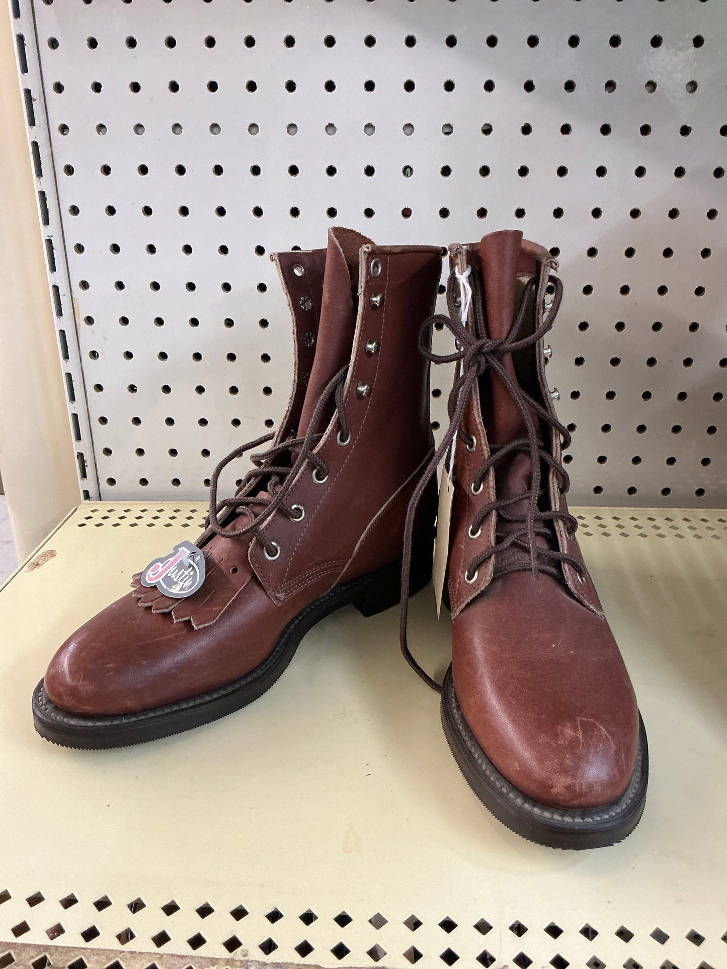 Justin Clay Lace Up Riding Boots-CLEARANCE