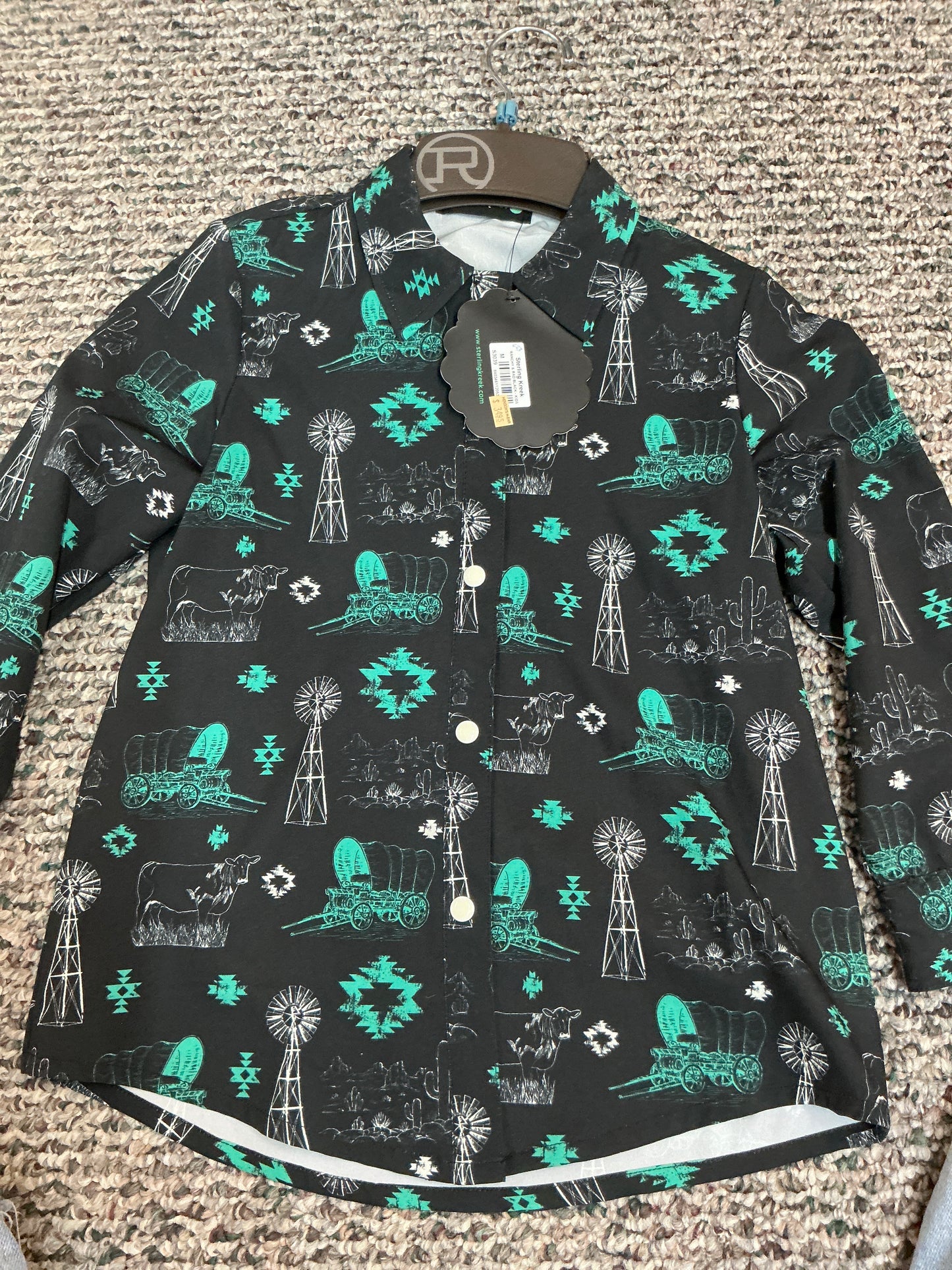 Sterling Kreek Ranchy and Rad Black Button Up