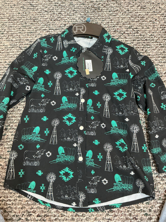 Sterling Kreek Ranchy and Rad Black Button Up