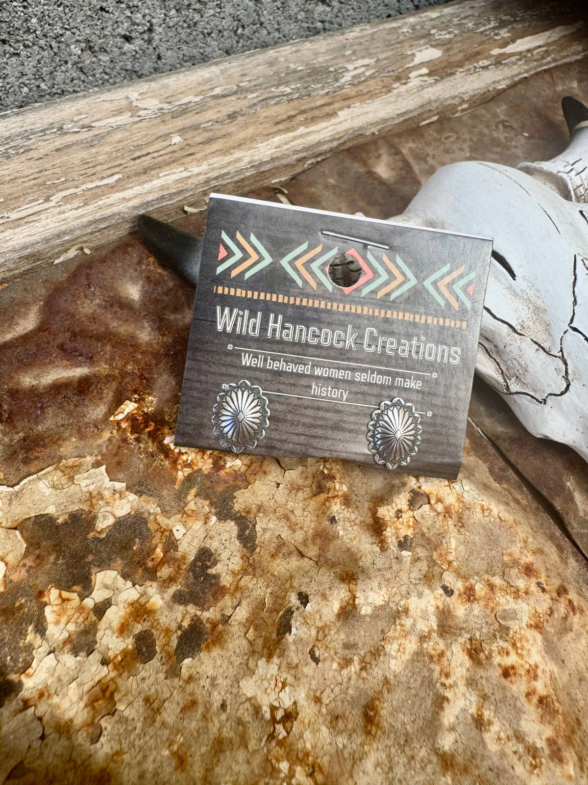 Mini Concho Stud Earrings