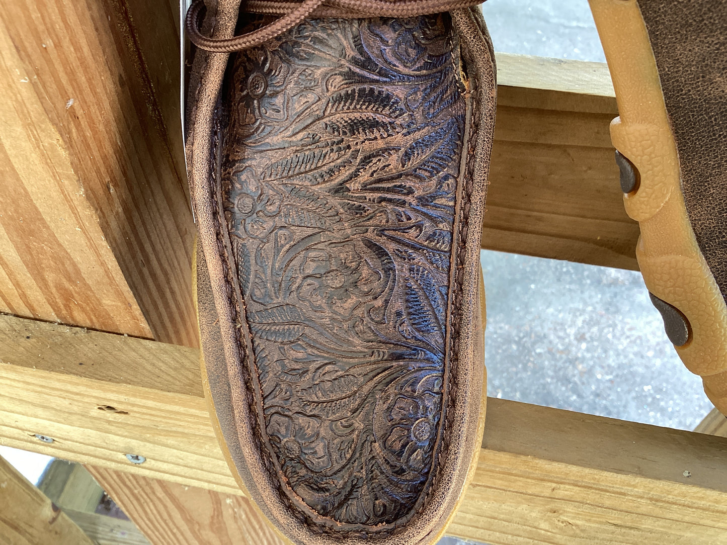 Twisted X Chukka Driving Moc Brown Tooled