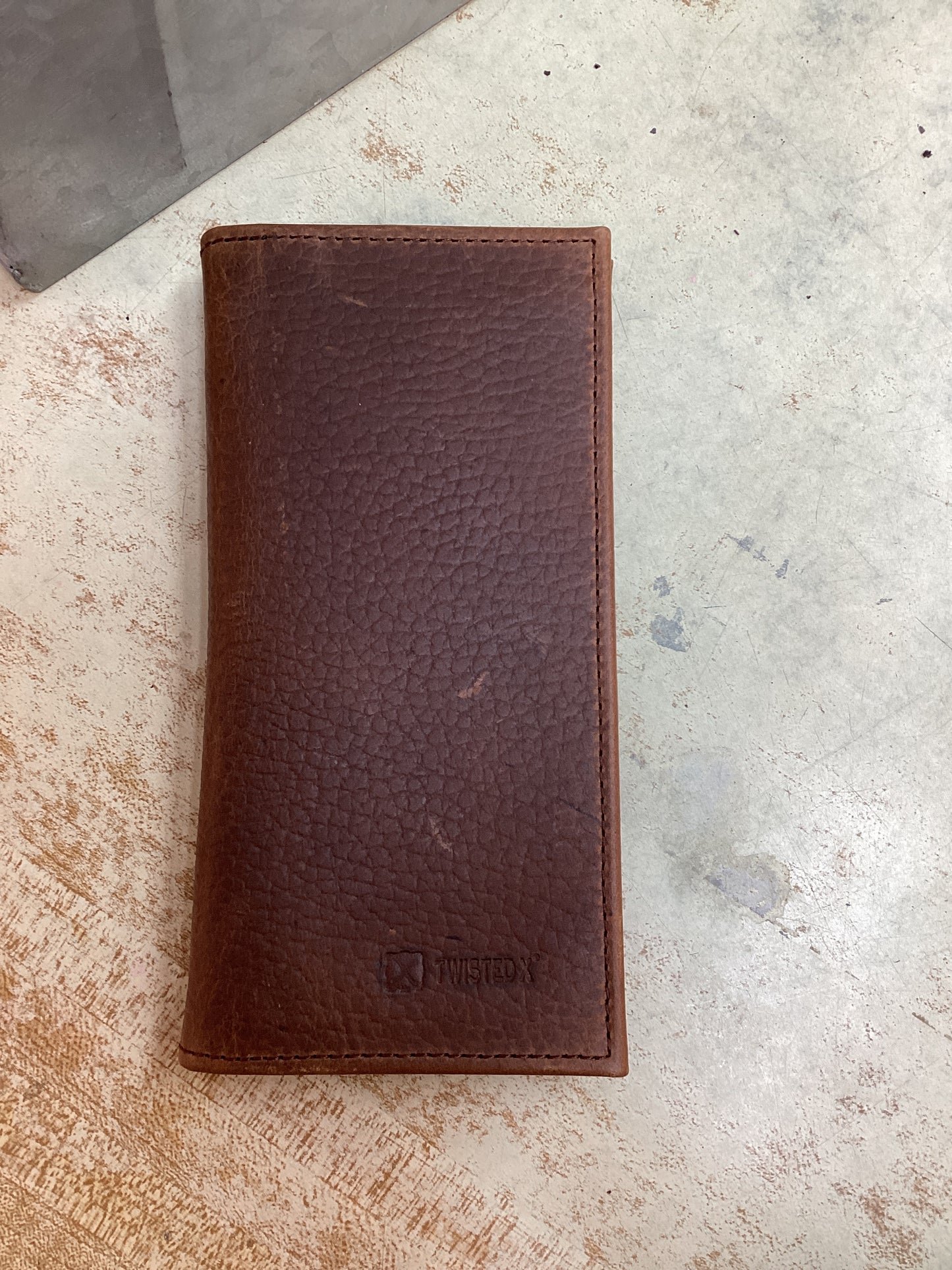 Twisted X Leather Rodeo Wallet Brown Pebbled Leather