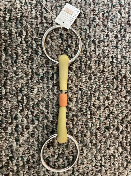 Happy mouth loose-ring snaffle with a roller bit