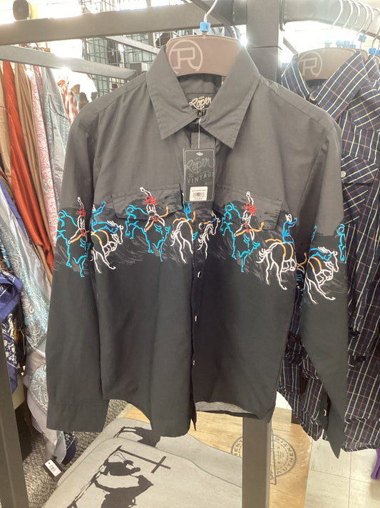 Roper Vintage Rodeo Scene Boys Longsleeve Shirt