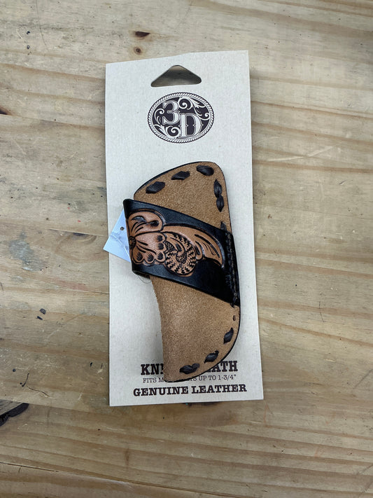 Rough Out with Floral Tooling Knife Sheath by 3-D Belt Co.®