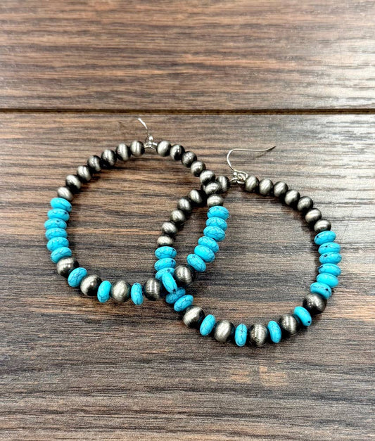 2.5" Handmade Western Hoop Earrings