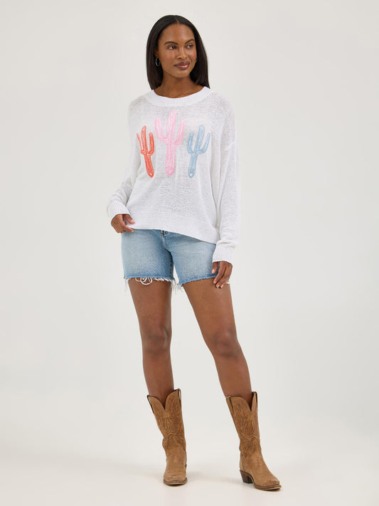 Wrangler Retro® Americana Spring Cacti Crew Sweater