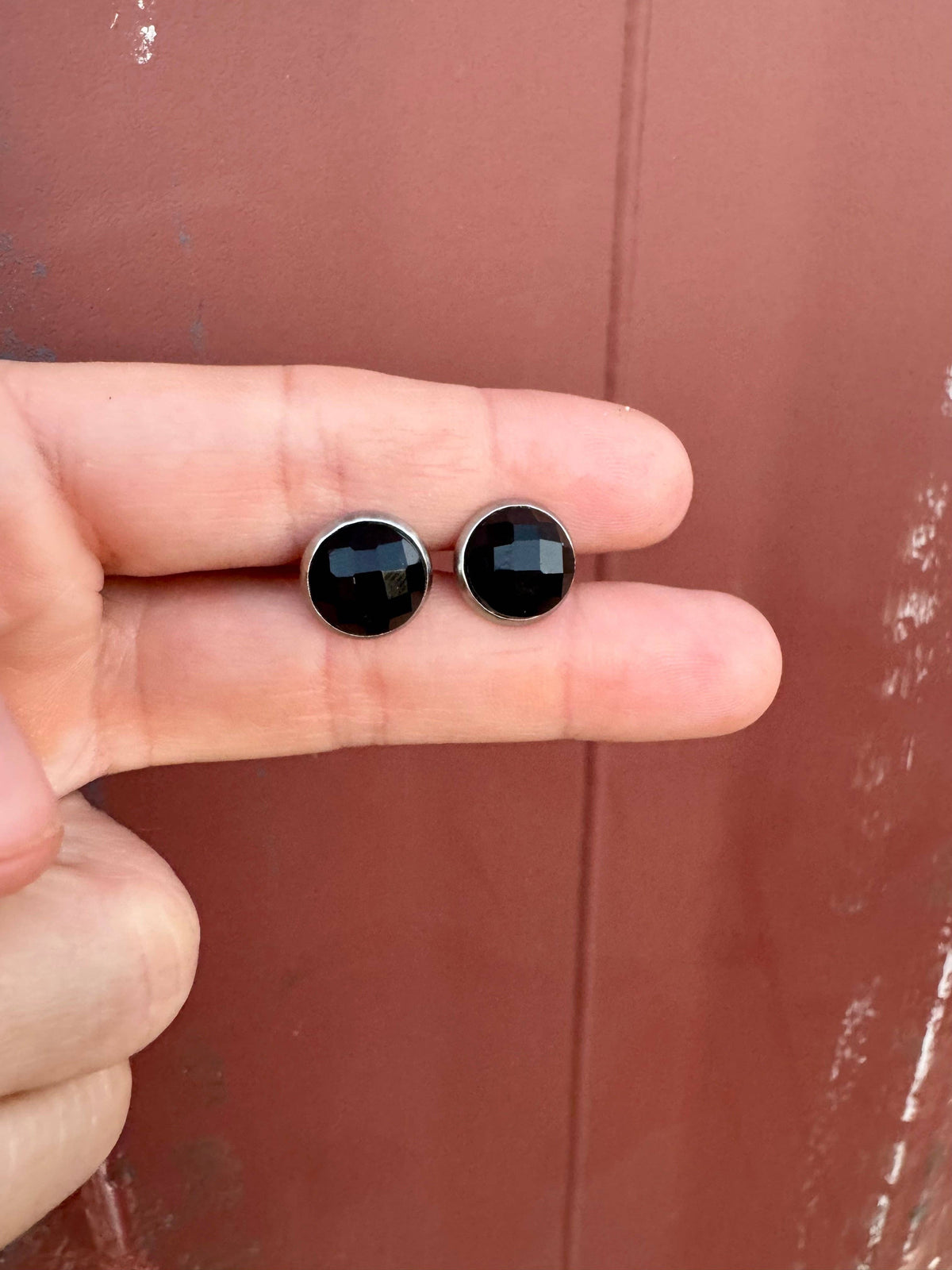 Black Onyx Stud Earrings