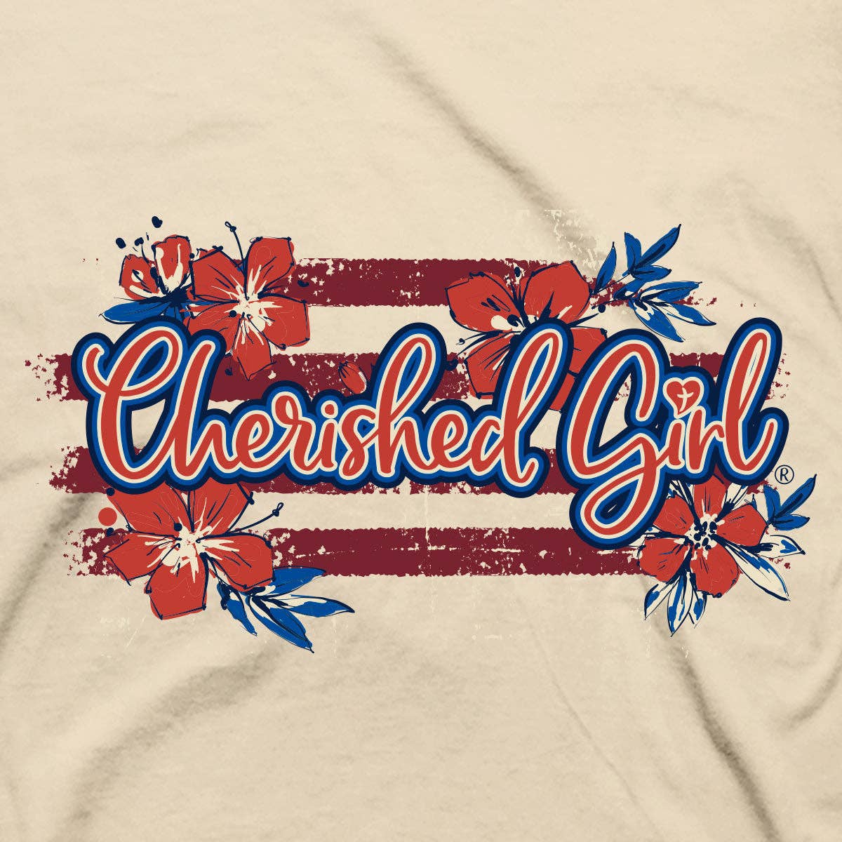 Cherished Girl Womens Americana T-Shirt