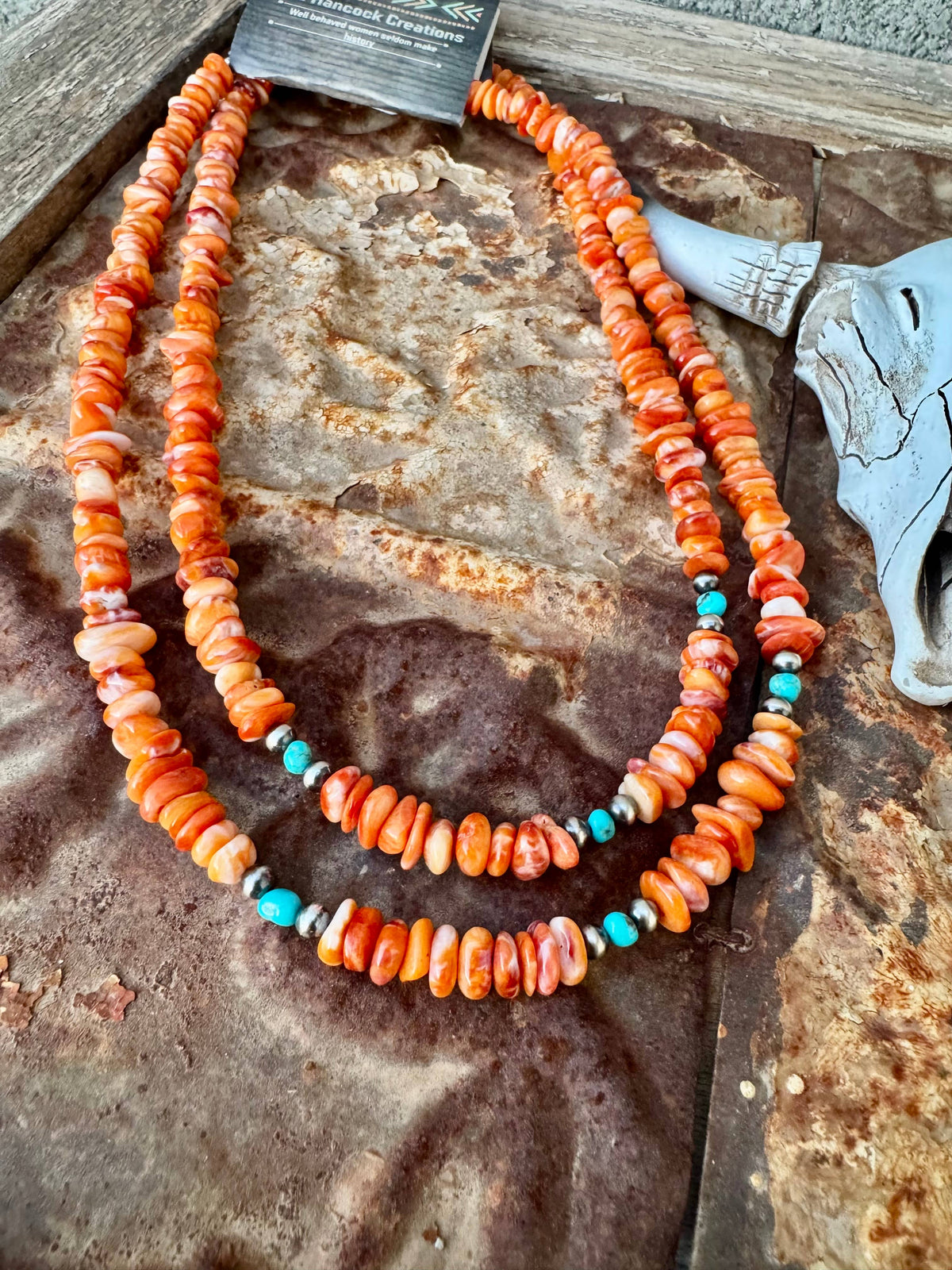 Spiny Oyster Necklace/Western Turquoise Necklace/Southwest