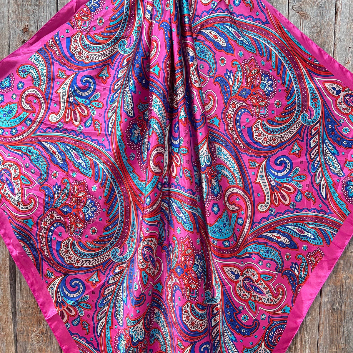 Pink Hippie Paisley Wild Rag - Western Scarf