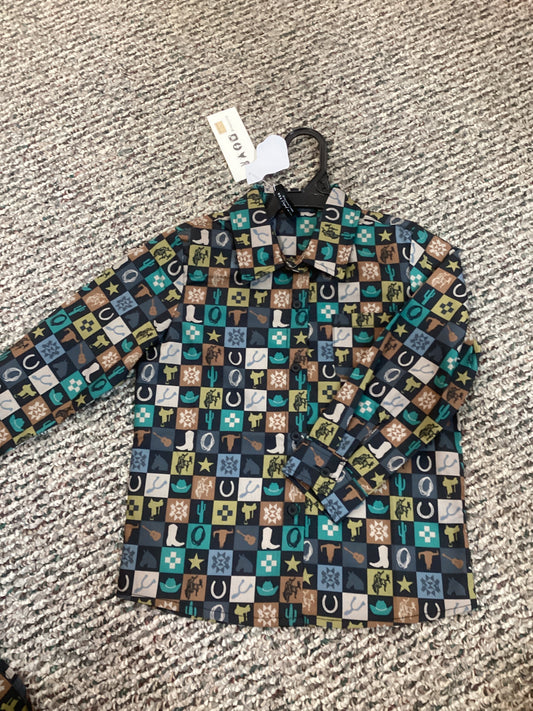 Two Fly Checkered Button Up