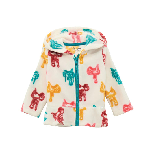 Wrangler Baby Girl Saddle Print Fleece Jacket