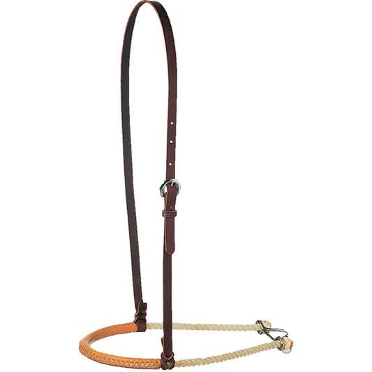 Single Rope Leather Covered Noseband