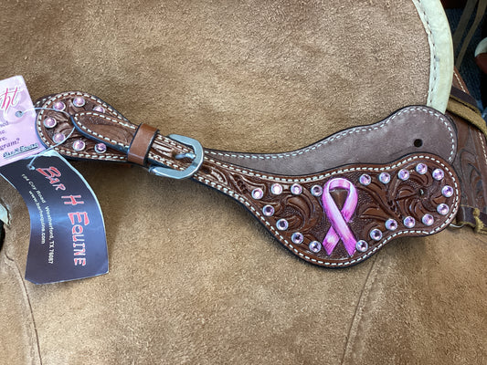 Ladies Pretty In Pink Spur Straps by Bar H Equine