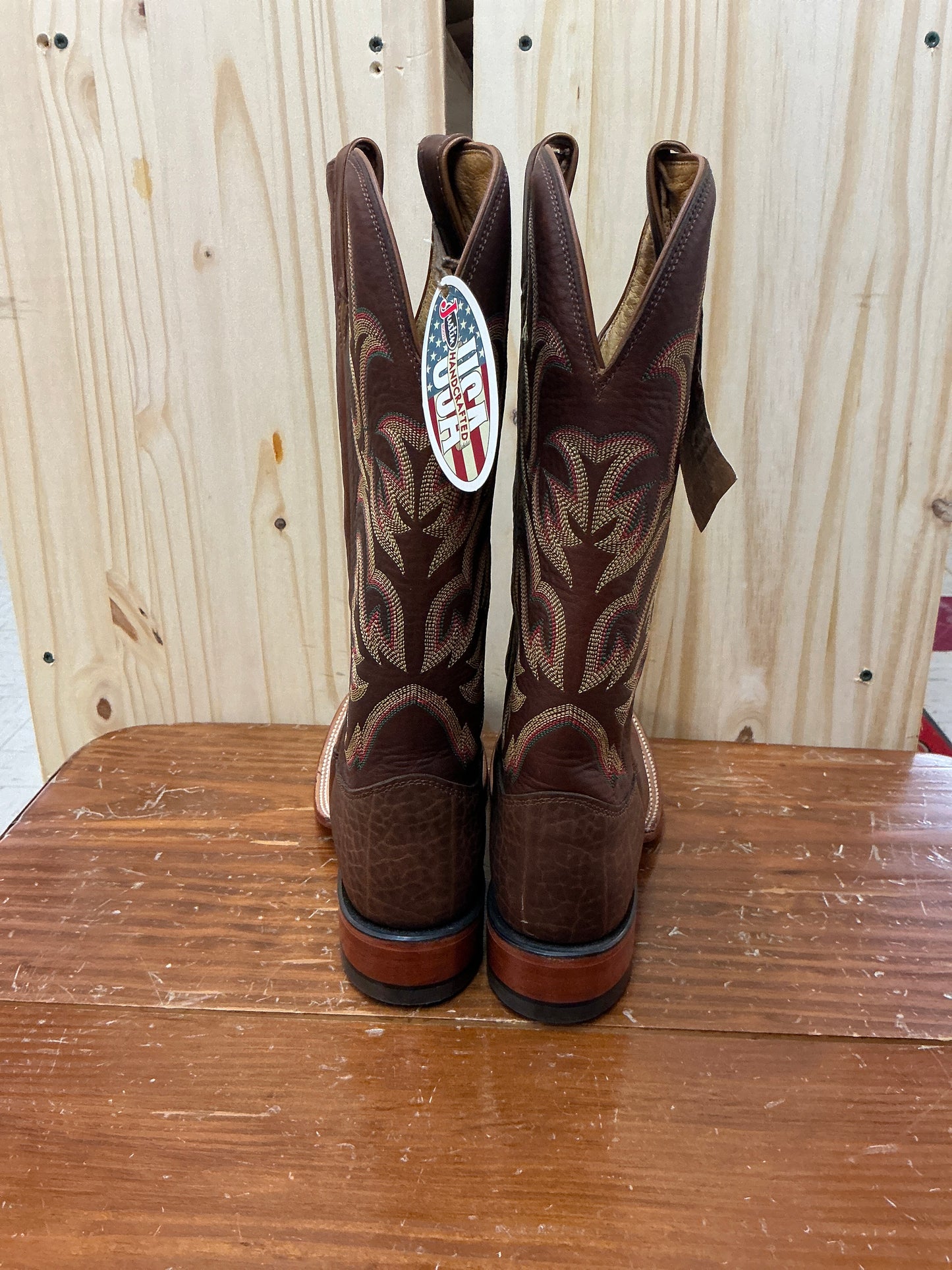 Justin AQHA Remuda Mahogany Worn Saddle-CLEARANCE